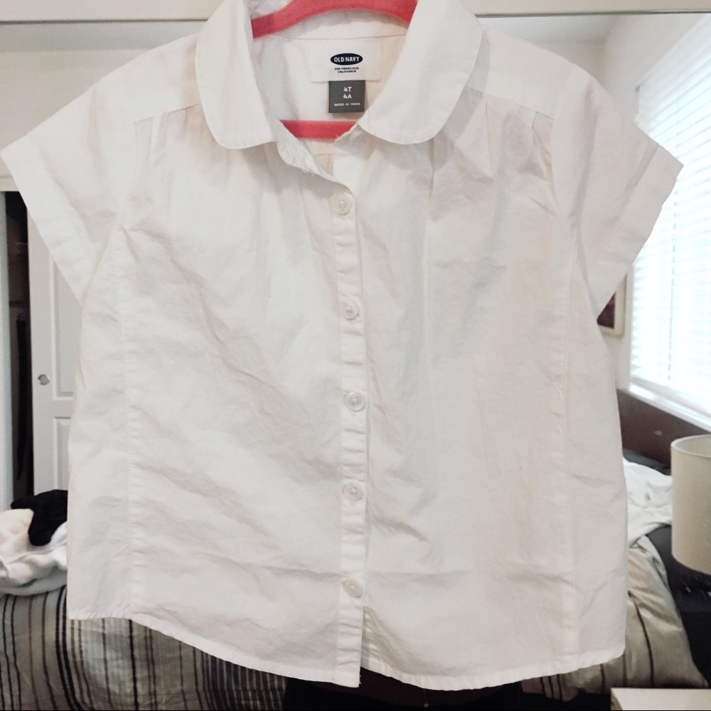 Old Navy White collar shirt